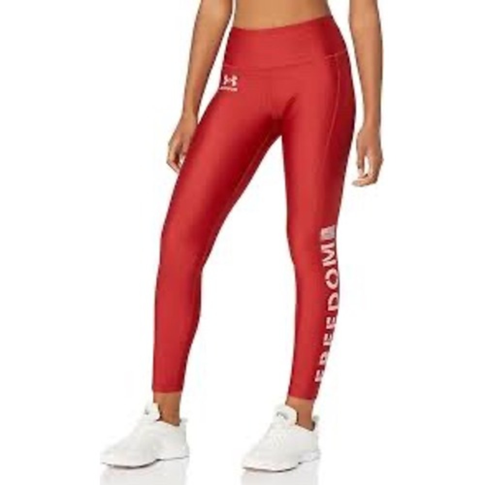 Under Armour Freedom Leggings Women's Large Hi-Rise‎ Compression Burnt Orange
